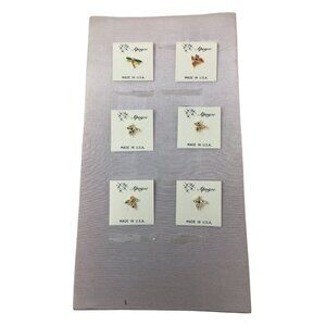 Apogee Gold tone Butterfly Pins (5) and 1 Dragon Fly Pin